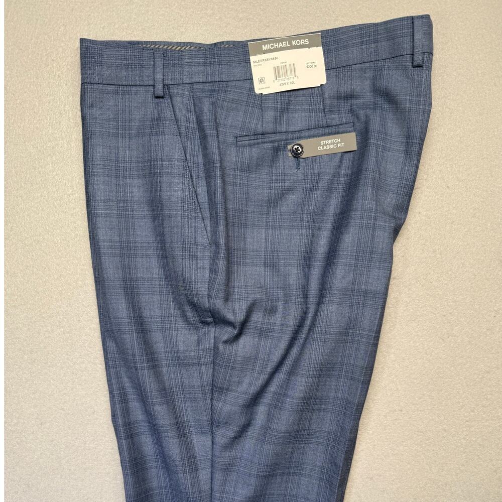Michael Kors Men's Classic Fit Suit Pants, Denim 42x30 $200